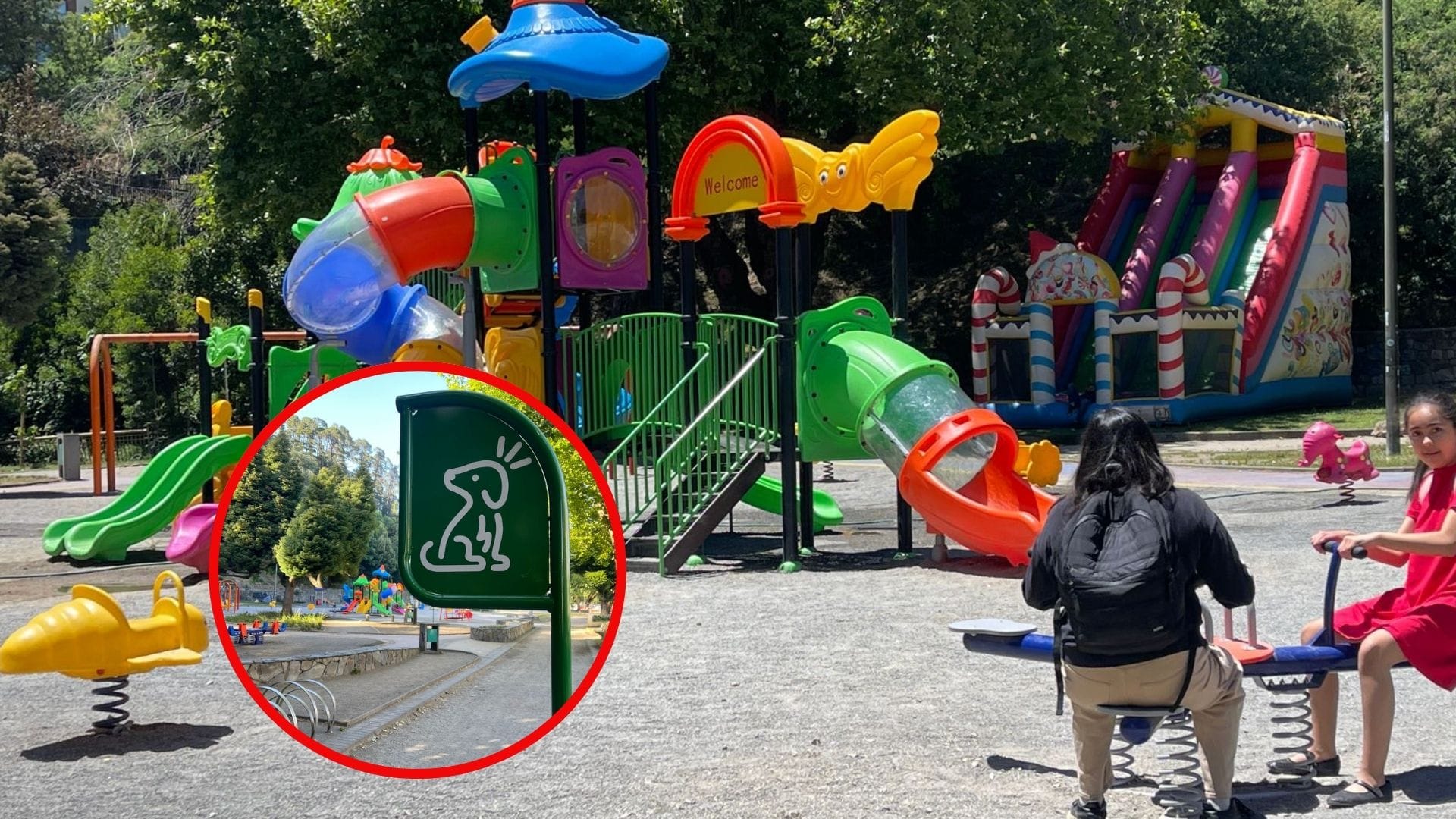 Parque Ecuador de Concepción cambia sus juegos e instala dispositivos para mascotas