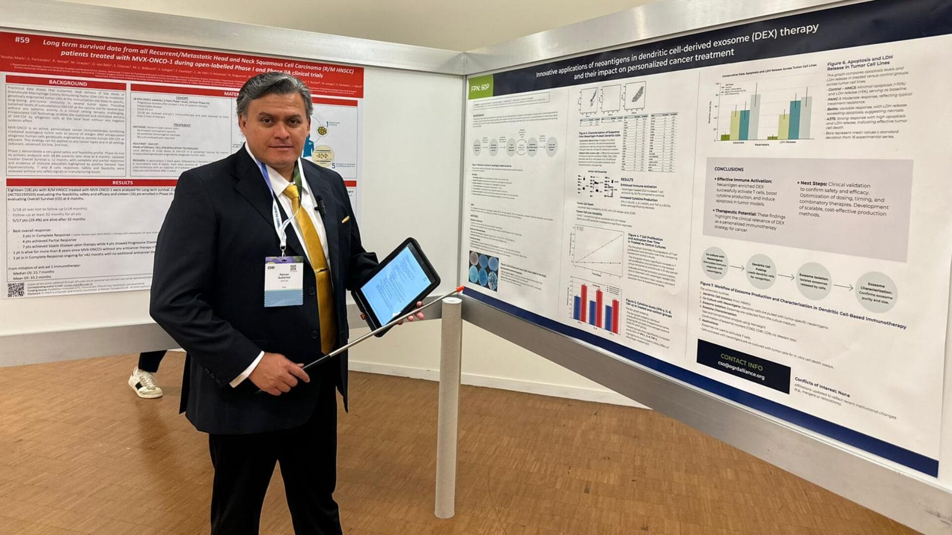 Doctor Ramón Gutiérrez lideró destacada participación en Congreso de Inmuno-oncología en Suiza