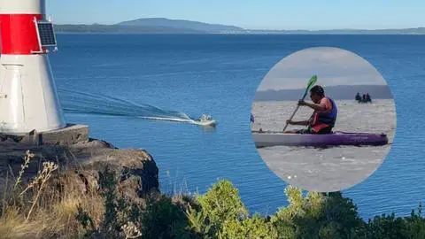 Buscan a joven desaparecida que cayó de kayak sin chaleco salvavidas en el Lago Villarrica