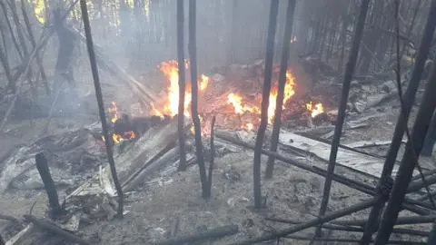Helicóptero que se estrelló en Paredones generó un incendio: Aeronave resultó “completamente calcinada”