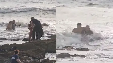 Joven tatuador falleció ahogado: Video muestra impactante rescate a bañistas arrastrados por la corriente en Uruguay