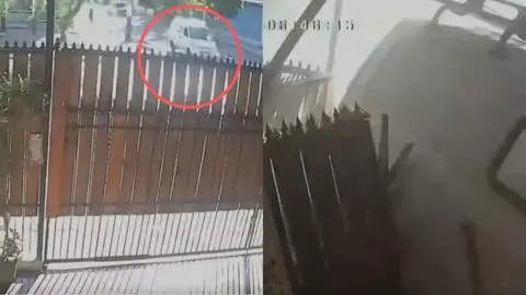 Video muestra momento en que furgón impacta con vehículo y termina destruyendo una casa mientras huía de fiscalización en Lo Prado