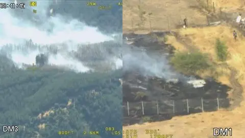 Para combatir tres incendios rurales: CMPC concentra esfuerzos en Angol por múltiples focos