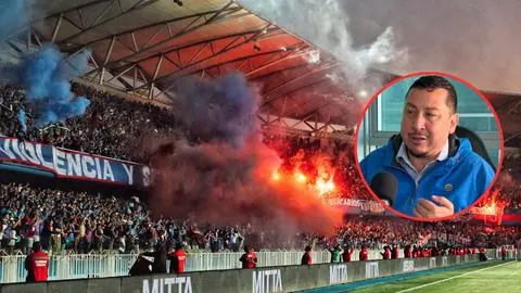 Hinchas lanzaron fuegos artificiales: Alcalde Muñoz condena incidentes tras partido de Universidad de Chile en Concepción