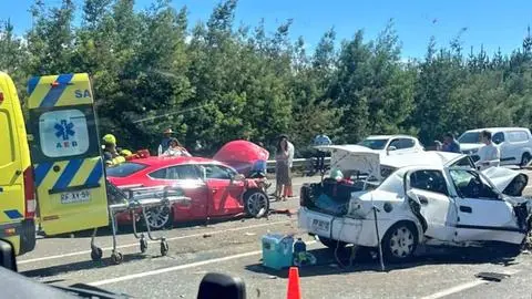 Colisión frontal de automóviles en Ruta del Itata: Fallece conductor que viajaba hacia Concepción