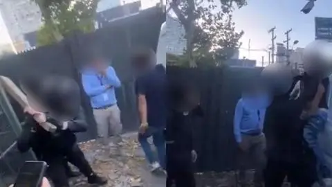 Lo golpearon con palos mientras se reían: Desvinculan a guardias involucrados en brutal golpiza de persona en la RM