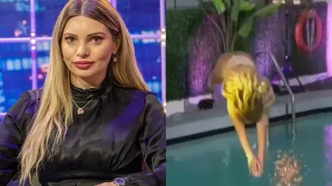Hasta que lo logró: Faloon Larraguibel realizó el famoso piscinazo como Reina de Viña