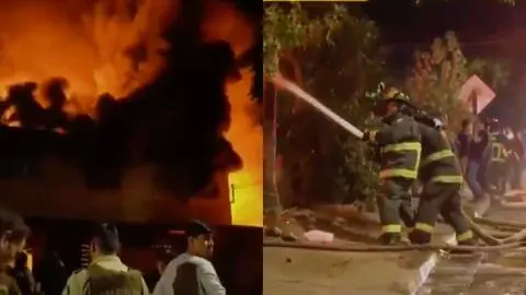 Cinco personas resultaron heridas: Incendio de gran magnitud afectó a cuatro casas en La Florida