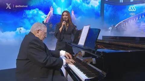 Myriam Hernández sorprendió a al Quinta Vergara cantando junto al piano del gran Tío Valentín