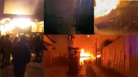 Incendio destruye ferretería, casas y el gimnasio de un liceo en Curanilahue: una persona fallecida