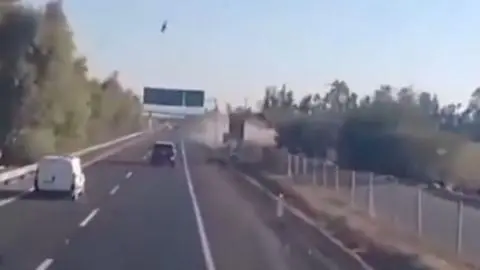 Video captó momento exacto de trágico accidente que dejó cinco fallecidos en la Ruta 5 Sur a la altura de Requínoa