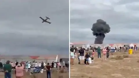 Avioneta cayó en medio de una exhibición: Grave accidente deja una persona fallecida durante espectáculo aéreo en Sudáfrica