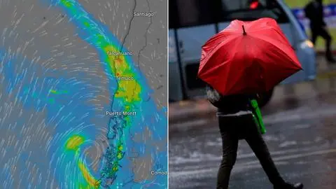 Sistema frontal con río atmosférico llegará a la Región del Biobío con lluvia y viento este fin de semana
