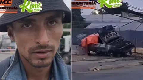 “No todos son capaces de ayudar”: Joven en situación de calle rescató a conductor de vehículo en llamas en Linares