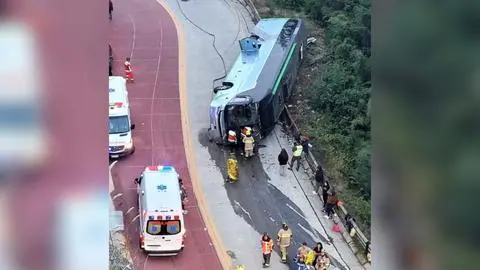 Volcamiento de bus en Panguipulli deja al menos 10 heridos