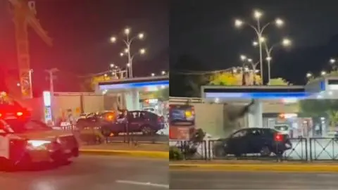 Motociclista salió “volando” tras chocar contra el tránsito mientras huía de Carabineros en Providencia