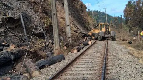 Servicio de Laja-Talcahuano de Biotren vuelve a la normalidad: Recuperaron vía entre Hualqui y Quilacoya luego de los incendios