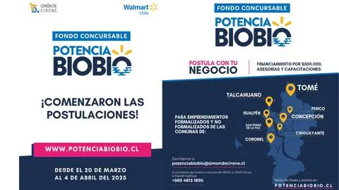 El fondo al que pueden postular solo emprendedores de la Provincia de Concepción