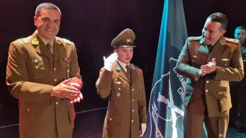 Joven se convierte en el primer carabinero honorario con síndrome de Down en Provincia de Concepción