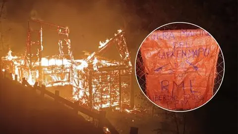 Atentado incendiario deja dos casas y un galpón quemados en Contulmo: Se encontró un lienzo de la RML