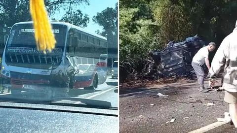 Joven de 23 años fallece y ocho personas resultan heridas tras colisión entre un microbús y un automóvil en ruta de Quintero
