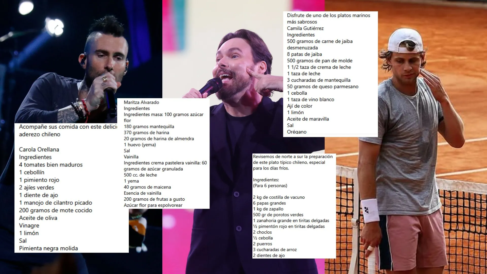 Comentar recetas en Instagram: Las celebridades que han sido “víctimas” del repudio de los chilenos