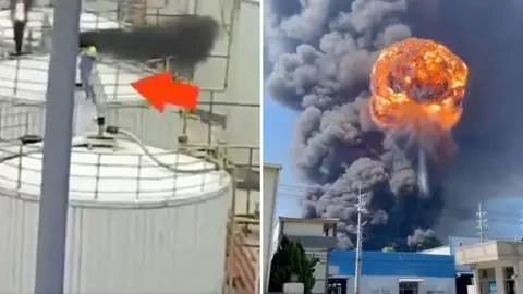 Al menos cinco personas murieron y varios están desaparecidos tras enorme explosión en una planta química en China