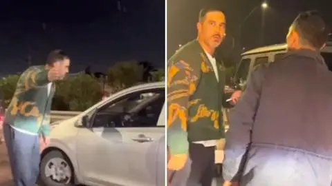 Claudio Bravo increpó a conductor en aparente estado de ebriedad: “¡Vas curao, bájate!”
