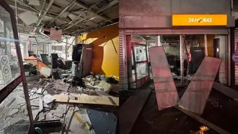 Fracasado intento de robo en San Joaquín: Delincuentes hicieron explotar cajero automático pero no lograron sustraer el dinero