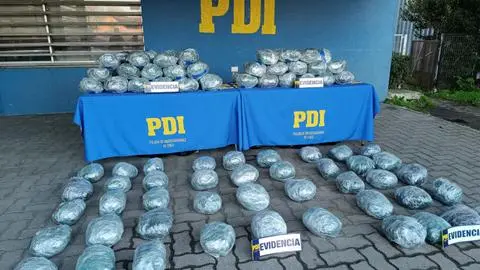 Cae estructura criminal que internaba droga al Gran Concepción: Más de 100 kilos de marihuana incautados