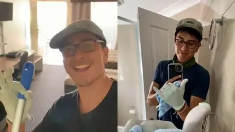 Influencer chileno sorprende a sus seguidores al revelar cuánto gana haciendo el aseo en un motel en Australia
