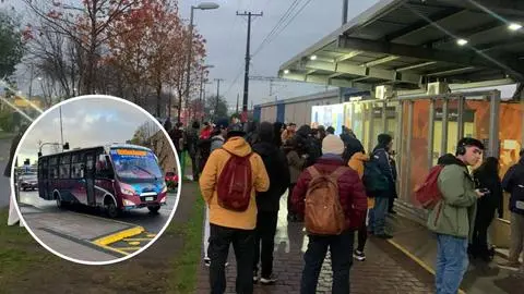 Pasajeros del Biotren sufren por suspensión del servicio: Viajes desde Coronel aumentaron su tiempo