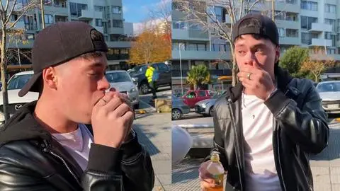 Influencer penquista casi se ahoga mientras realizaba reto de comida: Testigo lo salvó con maniobra de Heimlich