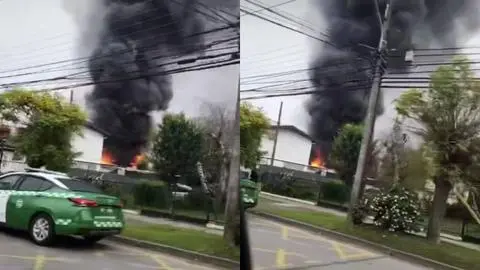 Incendio consume vivienda en concurrido sector de San Pedro de la Paz