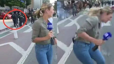 Policía miró directo a la cámara y disparó a periodista en protestas de Estados Unidos