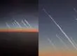 Impactantes imágenes capturan la caída de misiles de Irán sobre Israel desde un avión
