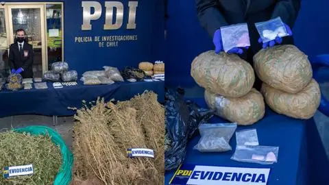 Cinco funcionarios públicos fueron detenidos en Ñuble: Almacenaban y vendían la droga que debían destruir