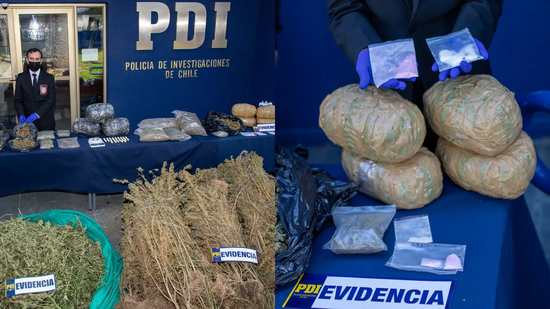 Cinco funcionarios públicos fueron detenidos en Ñuble: Almacenaban y vendían la droga que debían destruir