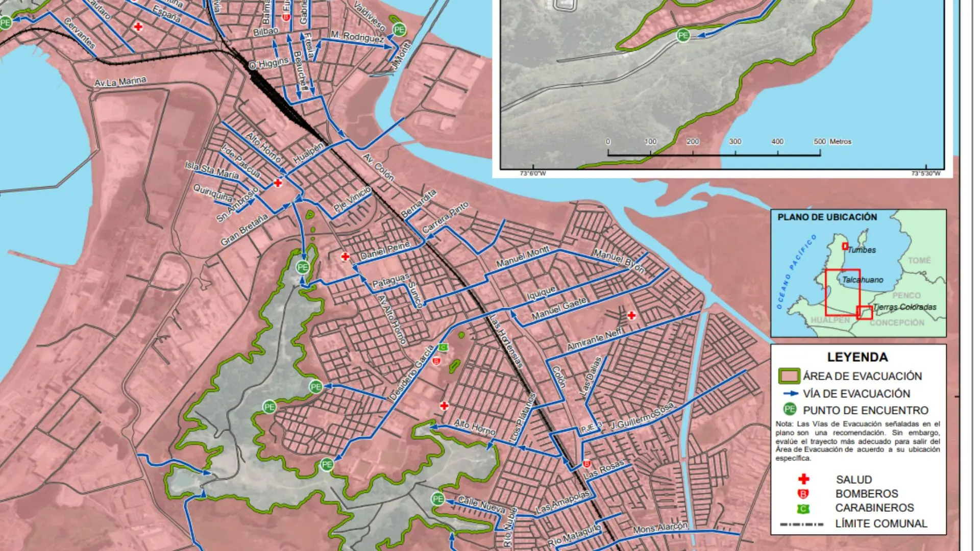 Plan de emergencia y evacuación por tsunami para costas del Gran Concepción