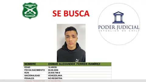 Quien es Osmar Alexander Ferrer Ramírez el presunto sicario prófugo de la justicia