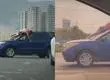 Miedo a perder la camioneta y denuncias por VIF: La historia detrás del sujeto semidesnudo que se paseó por Antofagasta en el techo de un vehículo