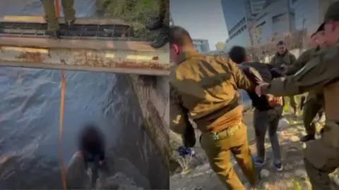 Adolescente se avienta a canal San Carlos en Ñuñoa para evitar detención: Debió ser rescatado