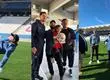 Abrazó a Gary Medel e hizo una ‘chilena’: Presidente Boric visita nuevo estadio de Universidad Católica