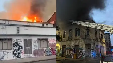 Confirman que bebé atrapado en incendio de casa en Santiago Centro fue hallado muerto