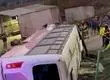 Reportan un fallecido tras volcamiento de bus con más de 20 pasajeros en su interior en Carampangue