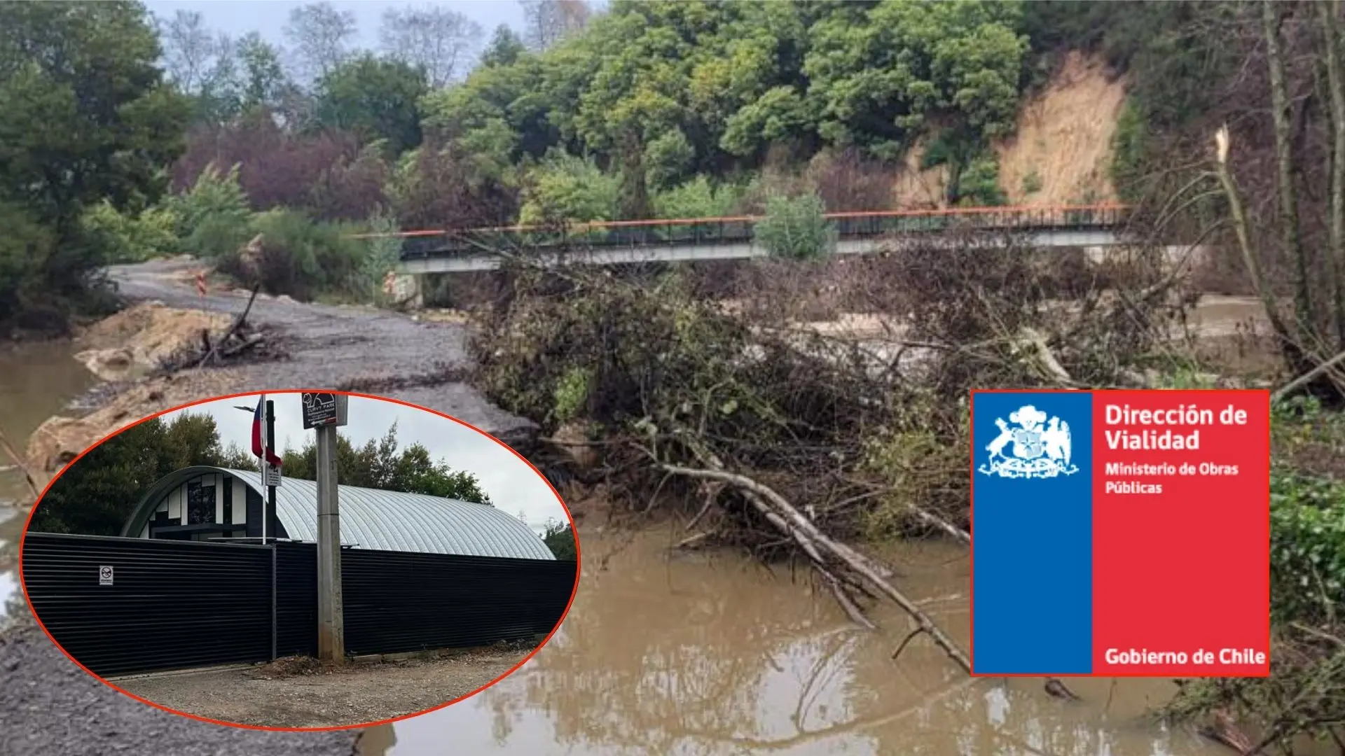 La estela de dudas que deja la construcción de un millonario puente que no sirve por estar en un terreno privado en Hualqui