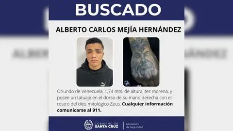 Ministerio de Seguridad de Santa Cruz, Argentina lanza alerta por sicario del “Rey de Meiggs”