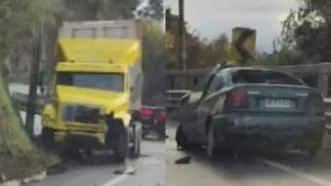 Persona fallece tras impacto frontal con camión en curva de Ruta de la Madera hacia Concepción
