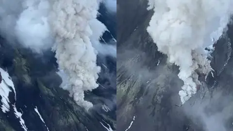 Rusia: Reportan gran erupción de volcán que estuvo inactivo por casi 500 años