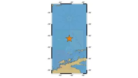 Reportan terremoto de magnitud 7.6 en el Paso Drake al Sur de Chile